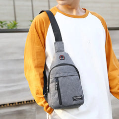 Men's Women's Canvas Waist Pack Crossbody Bag Outdoor Sport Shoulder Chest Sling