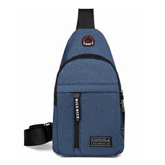 Men's Women's Canvas Waist Pack Crossbody Bag Outdoor Sport Shoulder Chest Sling