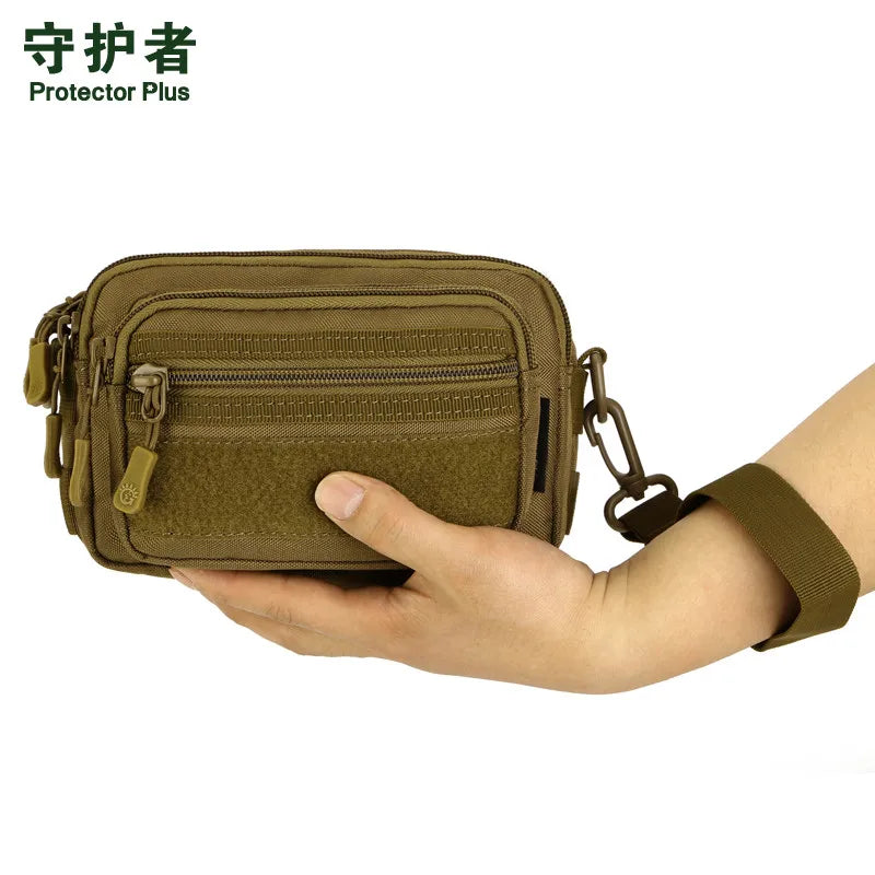 Camouflage Nylon Waist Bag for Men and Women