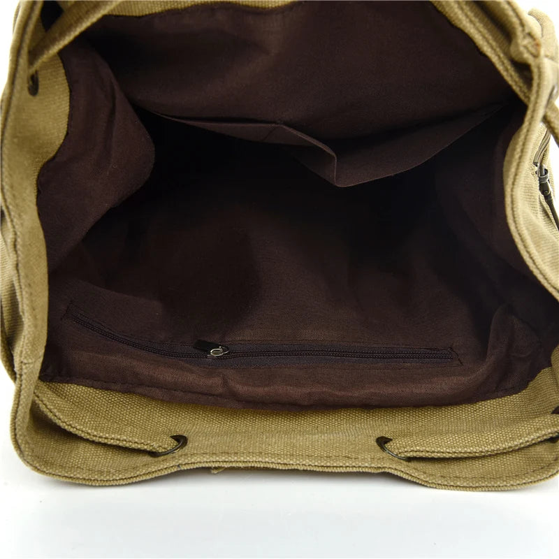 Vintage Canvas Backpack for Teenage Girls Retro College Student Male School Bags