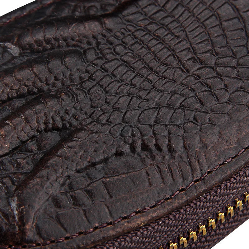 Leather Key Wallet Men Car Key Holder Zipper Case