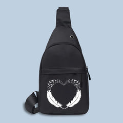 Feather Print Waist Bag Fanny Pack Crossbody Bag