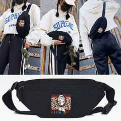 Mirror Print Waist Bag Outdoor Sports Crossbody Bag Unisex Bum Belt Bag