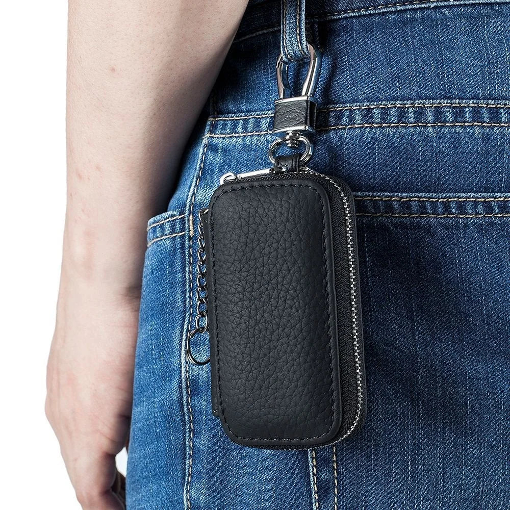 Man Woman Wallet Cow Leather Key Holder