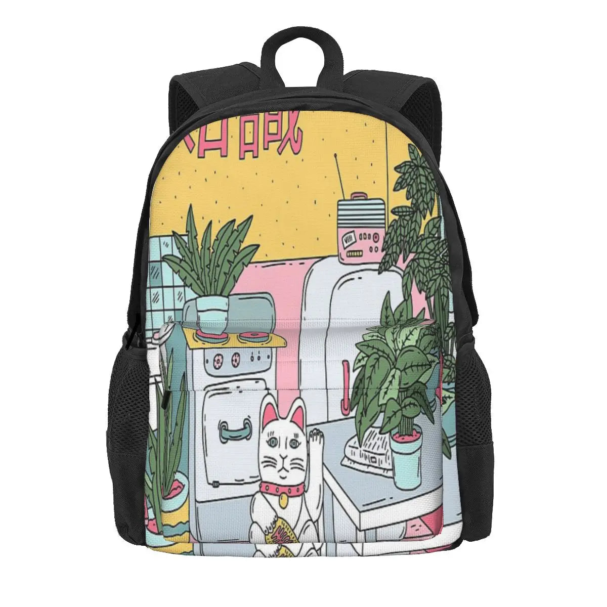 Maneki Plants Backpacks Men Women Travel Child Feminina Backpack
