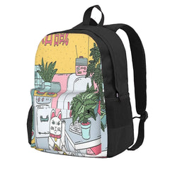 Maneki Plants Backpacks Men Women Travel Child Feminina Backpack