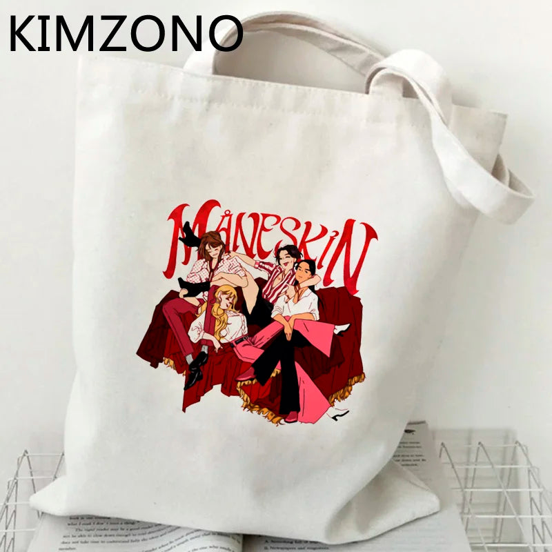 Maneskin Shopping Bag Canvas Tote Recycle Bag