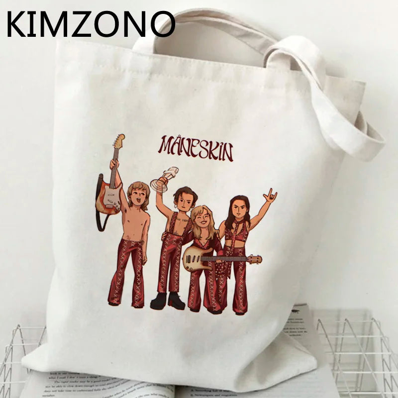 Maneskin Shopping Bag Canvas Tote Recycle Bag