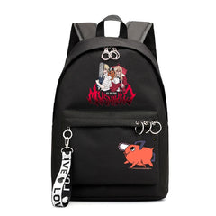 Chainsaw Man Backpack Girls School Bags Anime Harajuku Bookbag for Women