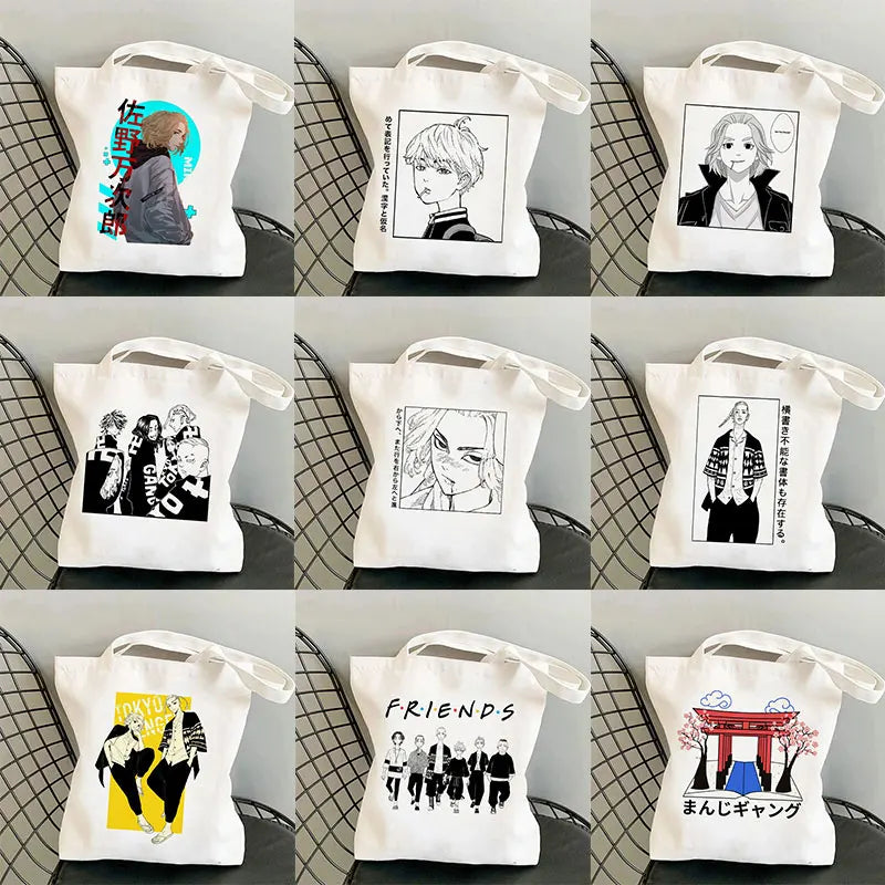 Tokyo Revengers Anime Gothic Tote Bag Canvas Shoulder Bag