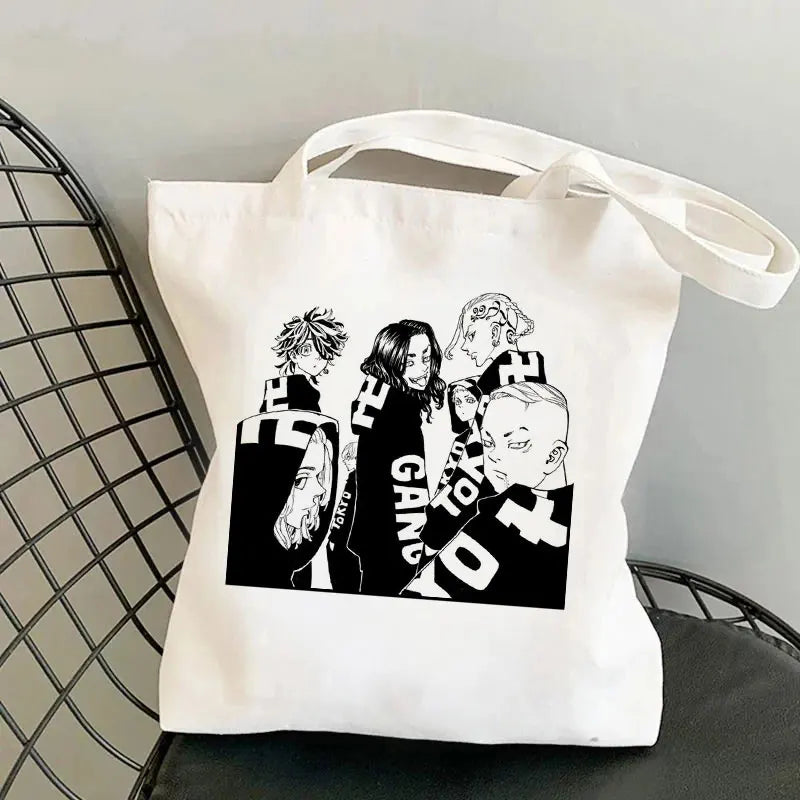 Tokyo Revengers Anime Gothic Tote Bag Canvas Shoulder Bag