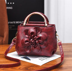 Fashionable Women Handbag Flowers Single Shoulder Bag