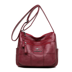 Women's Leather Shoulder Crossbody Bag Winter Style Messenger Handbag