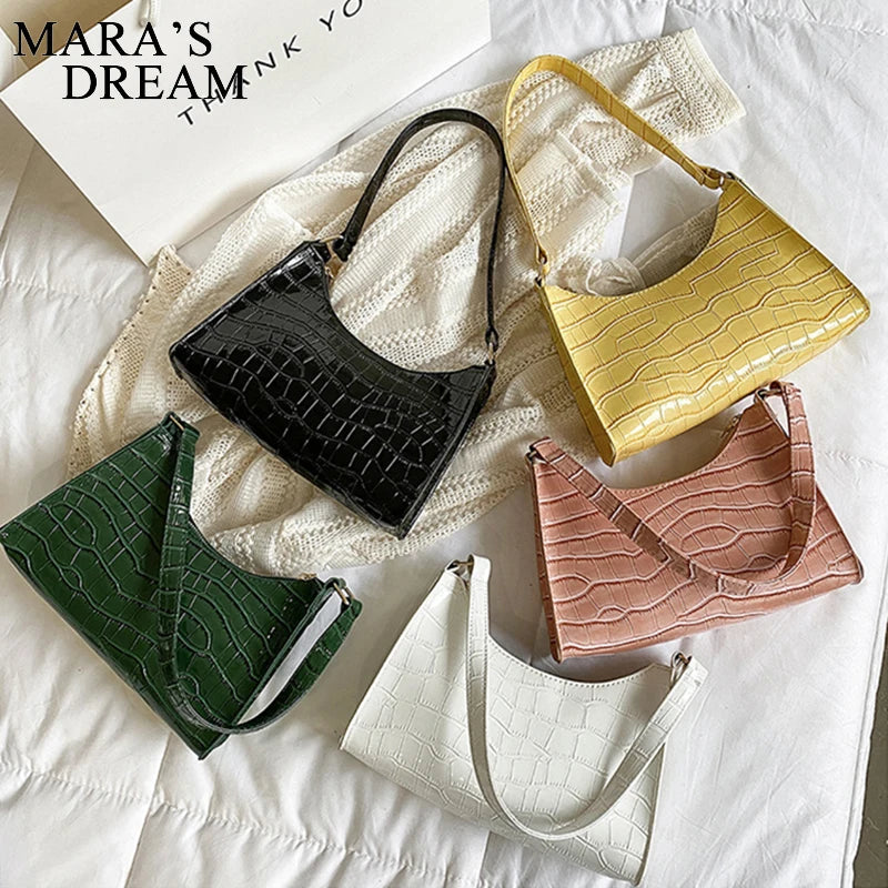 Mara's Dream 12 Color Shopping Bag Retro Totes Shoulder Bag Female PU Zipper