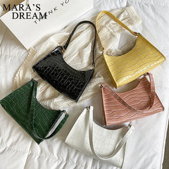 Mara's Dream 12 Color Shopping Bag Retro Totes Shoulder Bag Female PU Zipper