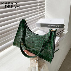 Mara's Dream 12 Color Shopping Bag Retro Totes Shoulder Bag Female PU Zipper