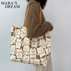 Mara's Dream Canvas Bear Tote Bag Eco Shoulder Bag