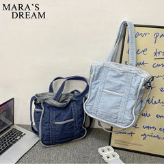 Mara's Dream Crossbody Denim Bag Women Shoulder Travel Handbag Tote