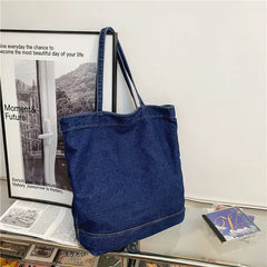 Mara's Denim Shoulder Bag Large Capacity for Women - Travel Casual Handbag