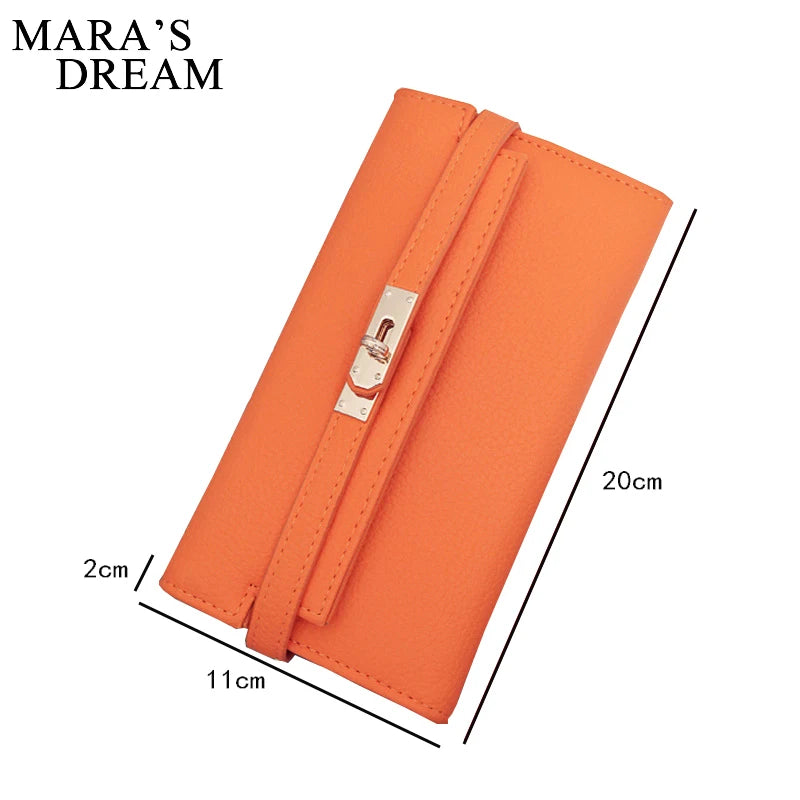 Women Wallet Long Purse Lock Clutch Bag