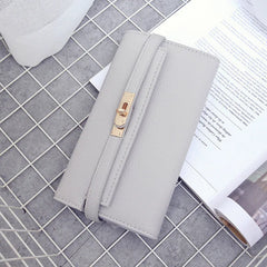 Women Wallet Long Purse Lock Clutch Bag