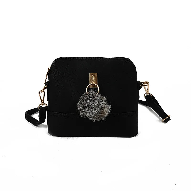 Nubuck Leather Women Messenger Bag Small Shoulder Crossbody Handbag