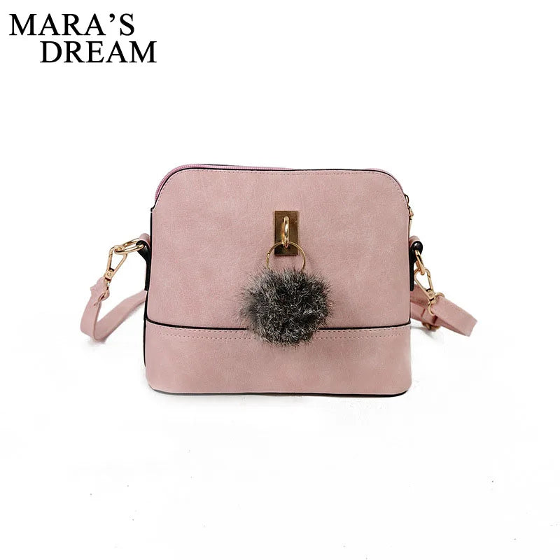 Nubuck Leather Women Messenger Bag Small Shoulder Crossbody Handbag