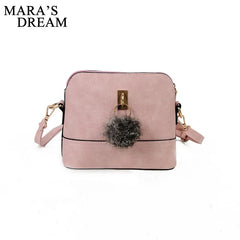 Nubuck Leather Women Messenger Bag Small Shoulder Crossbody Handbag
