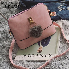 Nubuck Leather Women Messenger Bag Small Shoulder Crossbody Handbag