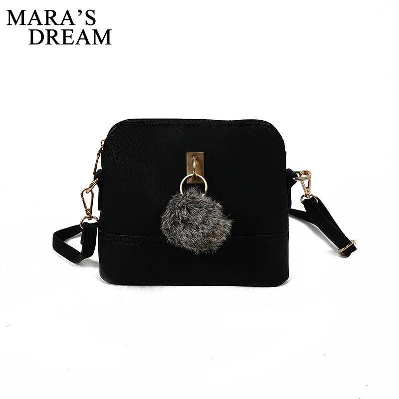 Nubuck Leather Women Messenger Bag Small Shoulder Crossbody Handbag