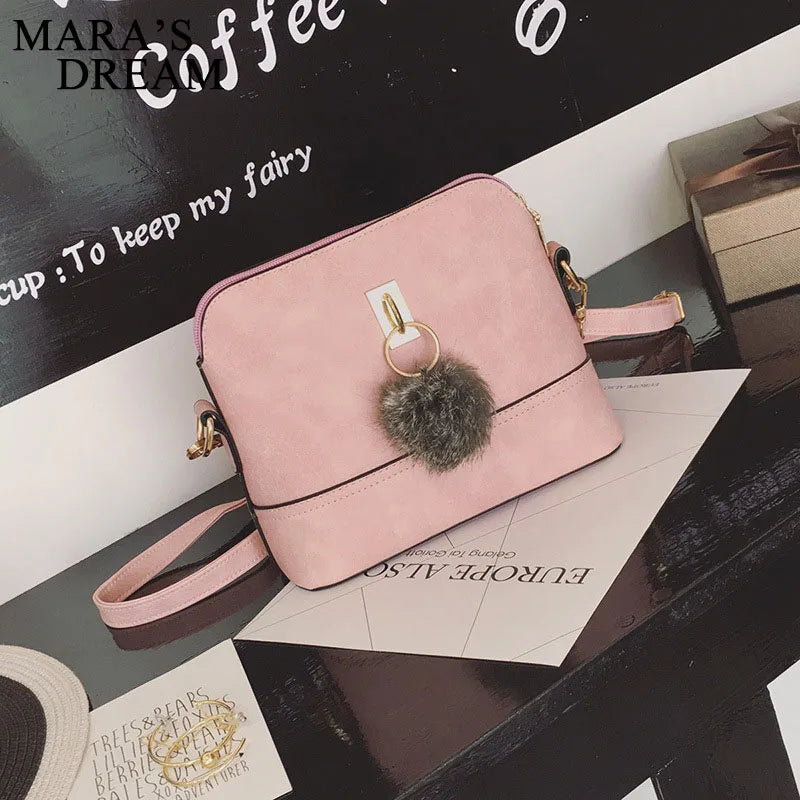 Nubuck Leather Women Messenger Bag Small Shoulder Crossbody Handbag