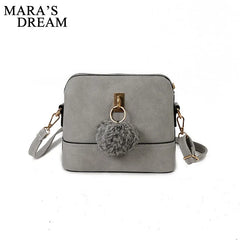 Nubuck Leather Women Messenger Bag Small Shoulder Crossbody Handbag