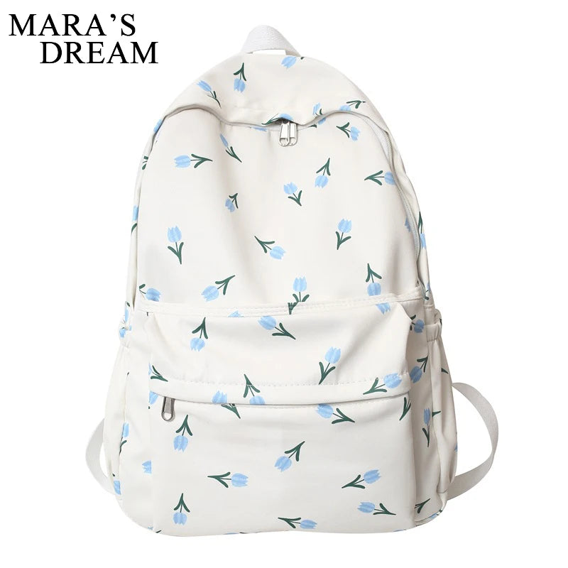 Mara's Dream Floral Backpack Schoolbag Girls Student Waterproof Teenager Travel