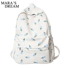 Mara's Dream Floral Backpack Schoolbag Girls Student Waterproof Teenager Travel