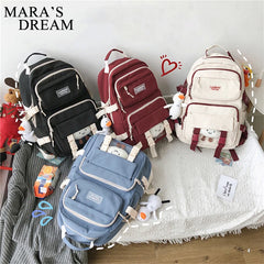 Mara's Dream Girl Laptop Student Backpack Women High Capacity Bag
