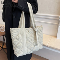 Mara's Dream Winter Large Shoulder Bags For Women's Bag Lingge Cotton Jacket Sho