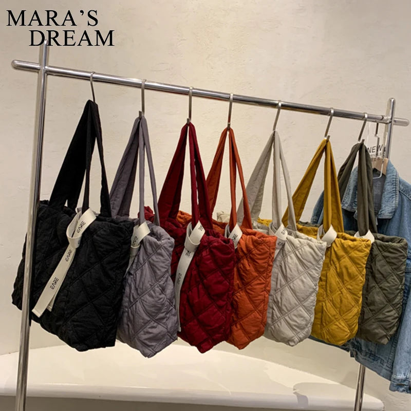 Mara's Dream Winter Large Shoulder Bags For Women's Bag Lingge Cotton Jacket Sho
