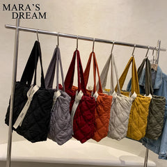 Mara's Dream Winter Large Shoulder Bags For Women's Bag Lingge Cotton Jacket Sho