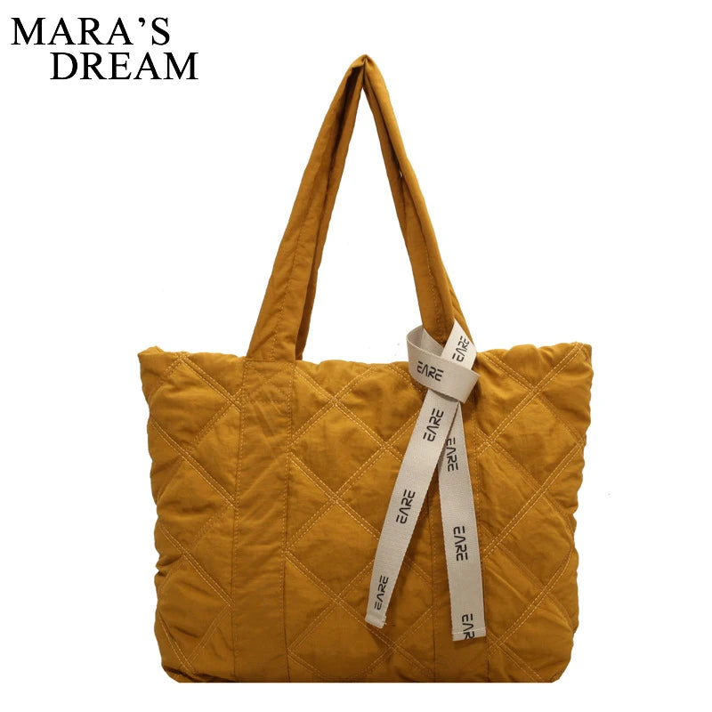 Mara's Dream Winter Large Shoulder Bags For Women's Bag Lingge Cotton Jacket Sho