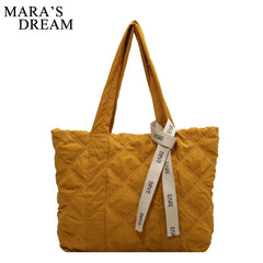 Mara's Dream Winter Large Shoulder Bags For Women's Bag Lingge Cotton Jacket Sho
