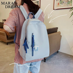 Mara's Dream Women Backpack Large Capacity Nylon Shoulder Solid Bag
