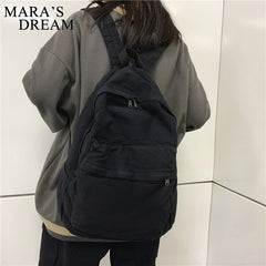Mara's Dream Women School Bags Canvas Teenager Backpack Daypack
