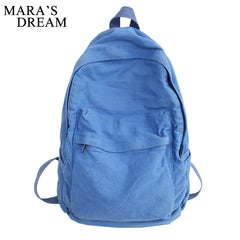Mara's Dream Women School Bags Canvas Teenager Backpack Daypack