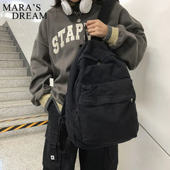 Mara's Dream Women School Bags Canvas Teenager Backpack Daypack