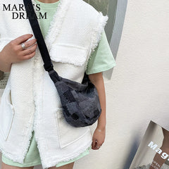 Mara's Dream Denim Shoulder Bag Canvas Unisex Handbag