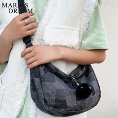 Mara's Dream Denim Shoulder Bag Canvas Unisex Handbag