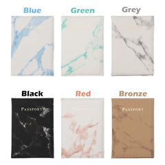 Marble Pattern Passport Cover PU Leather Unisex Women Travel Passport Holder