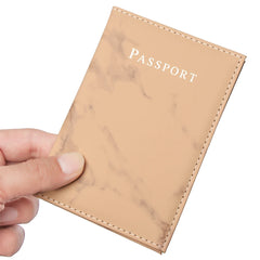 Marble Pattern Passport Cover PU Leather Unisex Women Travel Passport Holder