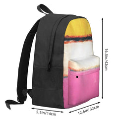 Rothko Center Yellow Backpacks Men's Backpacks Bags For Women