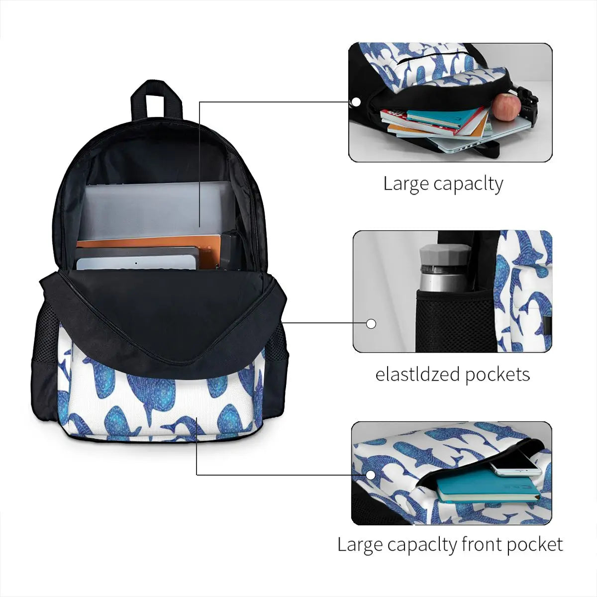 Marokintana - Whale Shark I 1 Backpacks Men's Backpacks Bags For Women